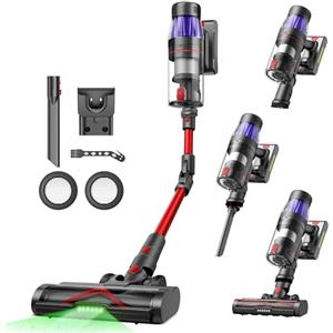 Ultenic U16 Flex Aspirapolvere Senza Fili 550W/50KPA, Scopa Elettrica Senza Fili Potente con Tubo Pieghevole, 60 Min Autonomia, Touchscreen, Pavimenti/Tappeti