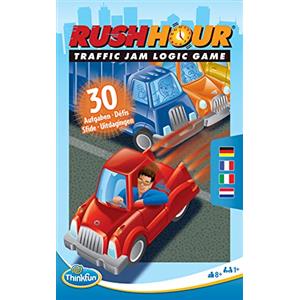 ThinkFun 76439 - Rush Hour - Il famoso gioco di logica in formato compatto come gioco da viaggio per bambini e adulti a partire dagli 8 anni in su