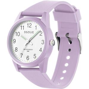 OSDUE Orologio Bambino, Impermeabile Orologio per Bambini Tempo Orologio da Polso Orologio Luminosi Educativo per Bambini Quarzo Orologio Lancette Delle Ore e Dei Minuti Per Ragazze Ragazzi 5-18 Viola