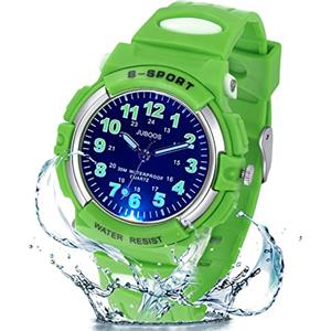 Juboos Nuovi Orologi per Bambini a 7 Colori,Orologio Analogico al Quarzo per Bambini per Ragazzi e Ragazze,Orologi Impermeabili per Insegnare il Tempo,Cinturino Morbido per Orologi 5-16