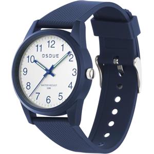 OSDUE Orologio Bambino, Impermeabile Orologio per Bambini Tempo Orologio da Polso Orologio Luminosi Educativo per Bambini Quarzo Orologio Lancette Delle Ore e Dei Minuti Per Ragazze Ragazzi 5-18 Blu