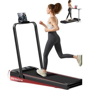 LONTEK Tapis Roulant Pieghevole Inclinabile 12KM/H, Walking Pad Pieghevole Inclinabile 3 in 1 con Motore Silenzioso Migliorato da 2.5HP, Capacità di Carico Max 136KG