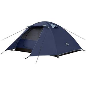 Forceatt Tenda Campeggio 2 Persone, Impermeabile Antivento Tenda a Due Porte, Ultra-Leggero Facile da Installare Tende da Campeggio, per Campeggio, Spiaggia, Arrampicata, Escursionismo