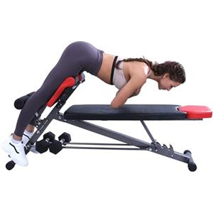 FF Finer Form Panca multifunzione per allenamento completo del corpo, per iperestensioni lombari e sedia romana, panca regolabile per addominali/sit up, panca declinata, panca piana