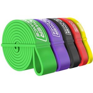 POWER GUIDANCE Set di 5 bande elastiche fitness, Elastico Fitness per Trazioni, Bande Elastici Fitness con Borsa, Bande Elastiche di Resistenza, Resistance Bands per Calisthenics, Freeletics