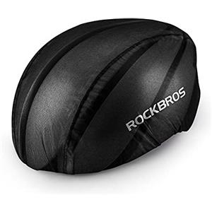 ROCKBROS Copricasco da Bici Impermeabile Copri Caschi Idrorepellente da Bicicletta MTB Ciclismo Copertura Anti-Pioggia Idrorepellente Riflettenti Antivento Helmet Cover