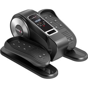 CURSOR FITNESS Mini Ellittica con 12 Livelli di Velocità, Modalità Manuale e Automatica per Casa e Ufficio, Pedaliera Elettrico per le Gambe con Telecomando, Nero