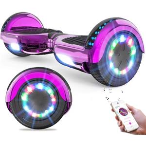 GeekMe Hoverboards Auto bilanciamento Scooter 6.5 '' Regalo per Bambini e Adulti - Bluetooth Altoparlanti LED luci