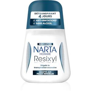 NARTA - Resixyl - Deodorante a sfera da uomo - Distraspirante 4 giorni - Regola la Sudorazione Eccessiva - Anti-Irritazioni* - Complesso minerale [Resyx]TM - 0% alcool** - Adatto per pelli sensibili -