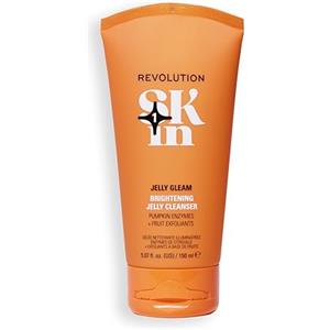 Revolution Skincare London Revolution SKin, Jelly Glow Brightening Cleanser, Detergente Viso Illuminante con Esfoliante, Vegano e Cruelty-Free, 150ml