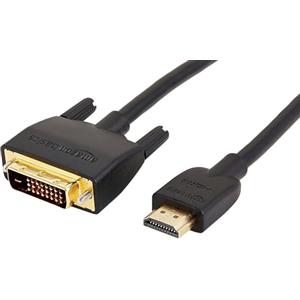 Amazon Basics Cavo adattatore da HDMI-A a DVI (maschio), bidirezionale, 1080P, placcato oro, 0.9 m, confezione da 1, nero