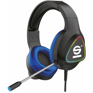 Celly, Cuffie con Filo Hazard Linea Sparco, Cuffie Over Ear Gaming, con Padiglioni Morbidi, Archetto Imbottito e Microfono Regolabili, Alta Qualità Audio, Controllo da Remoto, Luci RGB, Plug&Play