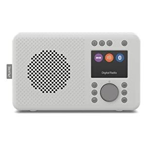 Pure Elan DAB+ - Radio DAB+ portatile con Bluetooth 5.0 (DAB/DAB+ e radio FM, display a colori TFT, 20 stazioni, connettore jack da 3,5 mm, funzionamento a batteria, USB) Grigio pietra