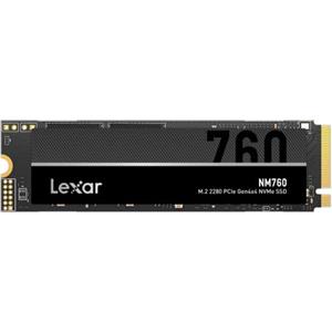 Lexar NM760 SSD 1TB, M.2 2280 PCIe Gen4x4 NVMe SSD Interno, Fino a 5300 MB/s in lettura, Fino a 4500 MB/s in scrittura, per PS5, PC, laptop, giocatori, professionisti (LNM760X001T-RNNNG)