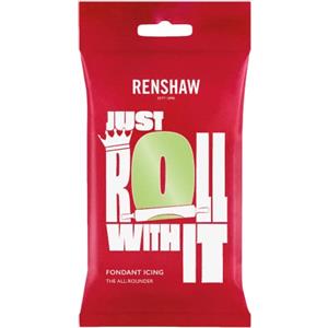 Renshaw Fondant Pastel Green 250 g, Pronto per Stendere, per Ricoprire e Decorare Torte, Cupcake e Biscotti, Verde Pastello, 250 g