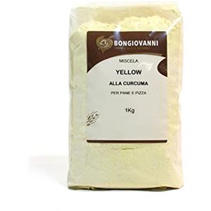 BONGIOVANNI FARINE E BONTA' NATURALI Yellow Miscela BIO per Pane e Pizza alla Curcuma - Formato da 1Kg