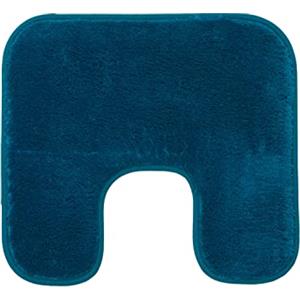 Gözze - Tappetino da Bagno Antiscivolo Premium, Con Incavo per WC, RIO, 100% Microfibra, Ideale per il WC grazie all'Incavo, 100% Microfibra, 50 x 45 cm - Blu petrolio