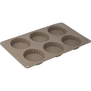 CREALYS 513007 - Stampo 6 tortine in Silicone Candy, 29 x 17 x 2 cm, Colore: Grigio