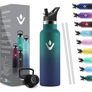HoneyHolly Borraccia Termica Bambini 500 ML, Senza BPA, Borraccia Termica, Sottovuoto a Doppia Parete, Bottiglia Termica, 18/8 Acciaio Inox, Borracce Termiche, con Cannuccia, Termos per Scuola, Sport