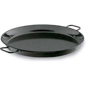 LACOR - 60186 - Padella per paella in ferro maltato, mini paella, ideale per presentare, servire e cucinare, coperchio con acciaio smaltato, Ø36 cm