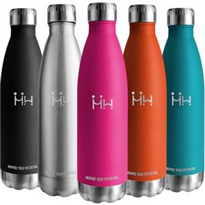 Motswedi Borraccia Termica, 750 ml Senza BPA, Borraccia, 18/8 Acciaio Inossidabile, borraccia bambini, Isolamento Sottovuoto a Doppia Parete, Bottiglia Termica per Cucina, Campeggio, Palestra - Rosa Rossa