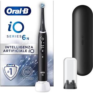 Oral-B Spazzolino Elettrico Ricaricabile iO 6N Nero, 2 Testine Di Ricambio, 1 Custodia Da Viaggio. 1 Spazzolino