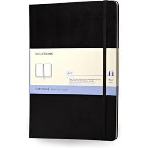 Moleskine Art Collection Sketchbook Album da Disegno, Carta, Pastelli e Carboncino, Nero, Dimensione A4 21 x 29.7 cm, 96 Pagine