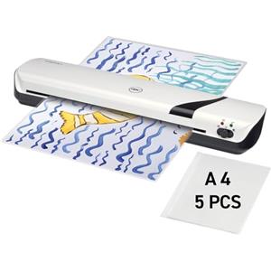 GBC Inspire+ Plastificatrice A3 con Tempo di Riscaldamento di 4 Minuti e Leva di Rilascio Anti-Inceppamento, Include una Confezione da 5 Pouch, Plastificazione a Caldo e a Freddo - Bianco (4410032)