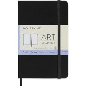Moleskine Taccuino per Schizzi e Disegni, Album A3 da Disegno, Copertina Rigida, Carta Adatta ad Acquerelli, Tempera e Carboncino, Dimensione Pocket 9 x 14 cm, Nero, 80 Pagine