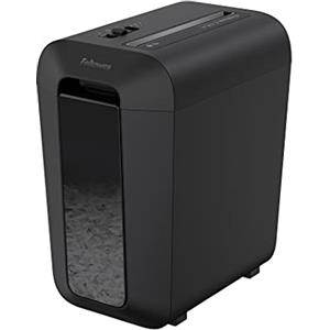 Fellowes distruggi documenti a frammento LX65, 10 fogli, per casa e piccolo ufficio, uso personale, cestino da 22 litri, distruggidocumenti con tecnologia Safesense, nero