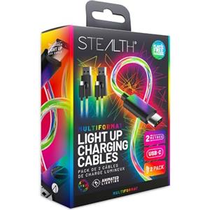 STEALTH 2m LED illuminano i cavi di gioco e ricarica, compatibili con PS5 e switch