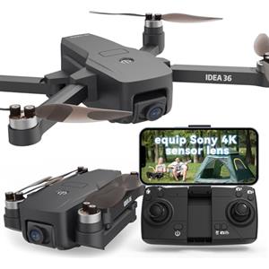 TTROARDS 36 GPS Drone con Telecamera 4K per Adulti, Motor Brushless Droni Ritorno Automatico Seguimi Meno di 249g Trasmissione 5G WiFi FPV Pieghevole RC Drones Seguitemi Altitudine Hold Quadcopter