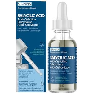 Serinina® Acido Salicilico Viso - Siero Peeling Esfoliante Salicylic Acid - per Acne, Brufoli, Pori Dilatati e Punti Neri - Scrub Chimico Skincare (30ml Salicilico)