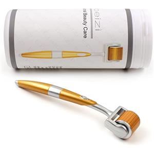 ebeizi Dermaroller in titanio con micro aghi per la cura della pelle del viso e del corpo, favorisce la crescita della barba degli uomini, riduce la perdita dei capelli (2 mm)
