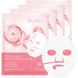 Generic Maschera viso al collagene 34 g, maschera per impacchi notturni al collagene, maschere idratanti per il viso con collagene a bassa molecolarità per l'elasticità