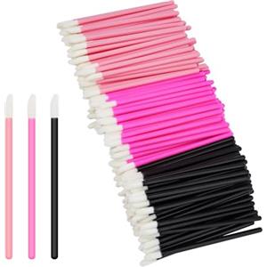 ANNAFRIS 300pcs Lip Gloss Pennelli Spazzola Ciglia Labbra Spazzole di Trucco per Estensione Ciglia(Lip Brush-A Colored)