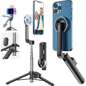 TELESIN Treppiede magnetico per selfie con telecomando Bluetooth, treppiede estensibile da 27