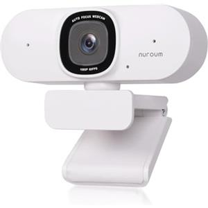 Nuroum Webcam V15-AF con due microfoni a cancellazione di rumore Webcam con messa a fuoco automatica, videochiamate Full HD 1080p, ampio campo visivo, USB Plug&Play per Zoom/Skype/Team