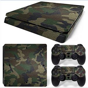 Mcbazel Adesivo della pelle del vinile dell'autoadesivo della serie di modello per PS4 Slim(Camouflage scuro)