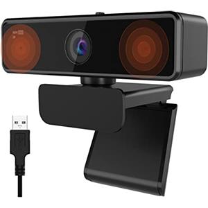 Nuroum V11 Webcam PC con Microfono, 2K Business Webcam Full HD 1080P/60fps, 90°Grandangolo/Copertura Privacy/Correzione di Luce, USB Plug&Play per Videochiamate Conferenze Laptop Skype/Zoom/FaceTime