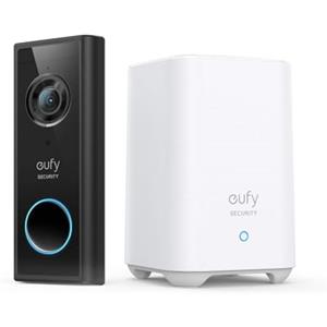 eufy Security Video Doorbell S220, videocitofono wireless con batteria con 2K HD, nessun costo mensile, tecnologia AI integrata nel dispositivo per il rilevamento persone, auto-installazione semplice