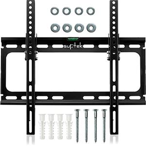 Suptek Supporto da Parete per TV, Supporto TV per 26-55 Pollici LED HD 4K HDR UHD Smart Piatti al Plasma a LCD Schermi Staffa TV Max. VESA 400x400mm Capacità 45kg