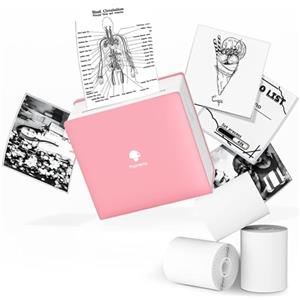 Phomemo Mini stampante termica M02 - Stampante tascabile wireless compatta per adesivi, compatibile con iOS 13.0 e Android 8.0 e versioni successive, per diari per bambini, pianificazione giornaliera