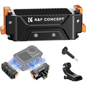 K&F Concept Supporto Adattatore Magnetico per DJI Action 5 Pro/4/3, a Sgancio Rapido, con Attacco Adattatore e Filettatura da 1/4