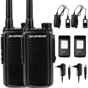 RKK Walkie-Talkie Ricaricabile Lunga Distanza 16 Canali VOX CTCSS/DCS Radio FM Ricetrasmettitore Portatile Walkie Talkie Professionali Con Auricolare