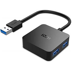 ICZI Hub USB 3.0 Sdoppiatore Multi USB Multipresa 4 Porte Multiple Adattatore per MacBook Pro, Mac Mini, ThinkPad, Xps, Spectre x360, Surface, PC, Laptop - Nero
