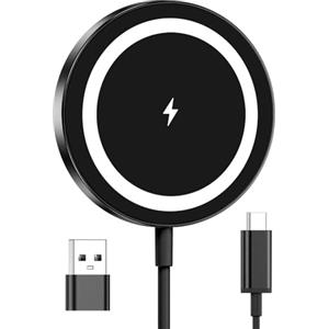 YLLZI Caricatore Wireless Magnetico, Caricabatterie Mag-Safe per iPhone 16, Caricatore Senza Fili Portatile Wireless Ricarica per iPhone 15 Pro Max/15 Plus/15 Pro/14 Pro Max/14 Plus/13 Pro/13/12 Mini/12 Pro
