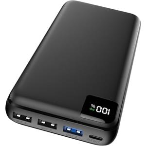 Bilivein 22.5W Power Bank 27000mAh - USB C Batteria Esterna Caricatore Portatile con 4 Uscite Powerbank con Display LED per Tablet Cellulare