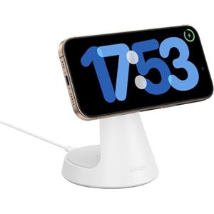 Anker MagGo Stazione di ricarica 2-in-1 di, compatibile MagSafe, caricatore wireless iPhone certificato Qi2 da 15W,regolabile e super resistente,per iPhone serie 16/15 e altro (adattatore non incluso)