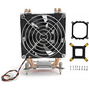 Annadue Dissipatore CPU per LGA2011 1366 1150 1151 1155 1156 Forniture per computer, ventola di raffreddamento con dissipatore di calore, con tubo in rame a 4 calore, comodo e pratico.